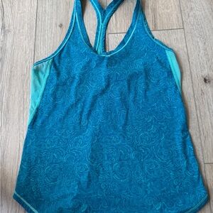 Teal Paisley Racerback Tank Top